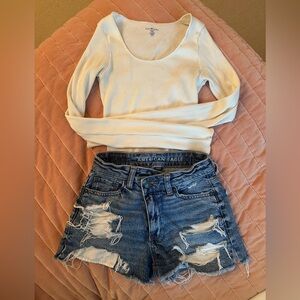 Brandy Melville Cream Scoop Neck